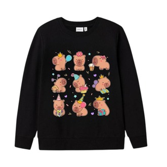 Kız Çocuk Capybara Baskılı Sweatshirt