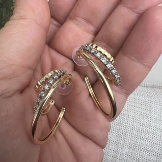 Triple ring earring