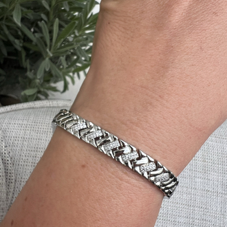 Silver cliff bileklik
