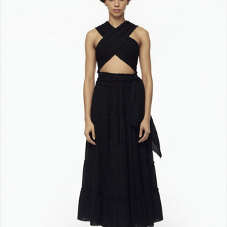 Siyah maxi elbise 4153