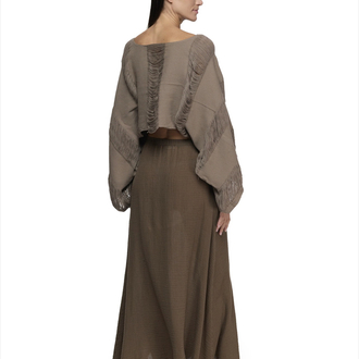 Kahve boho bluz  9029
