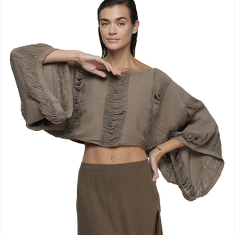 Kahve boho bluz  9029