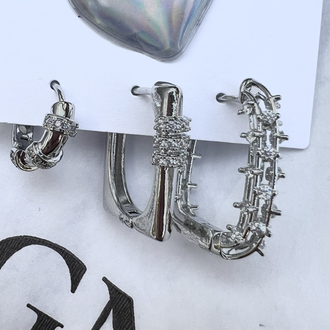 Üçlü set tiffany küpe