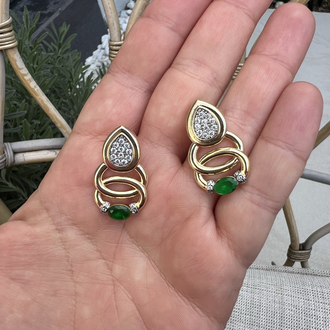 Drops  küpe yeşil