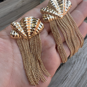 Shell to the beach gold küpe