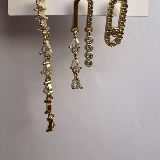 Üçlü set küpe sact