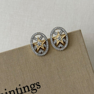 Round star earring