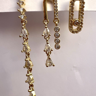 Üçlü set küpe sact