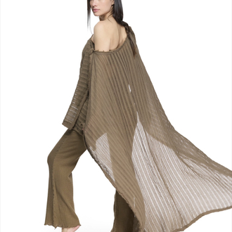 Kahve dokuma kimono 6290