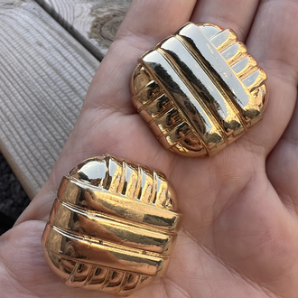 Gold square küpe