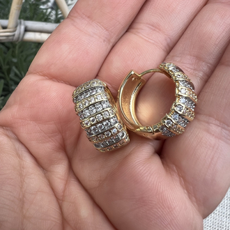 Strass round küpe
