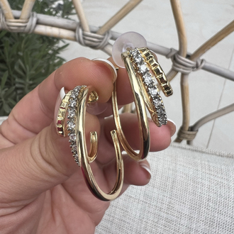 Triple ring earring