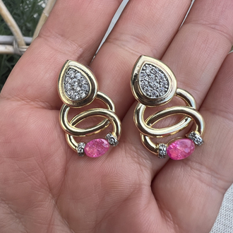 Drops earring red