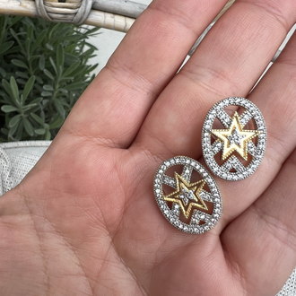 Round star earring