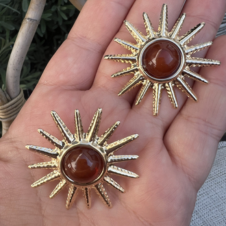 Brown sun küpe