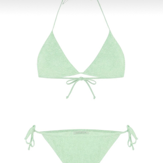 Lurex mint mavi bikini takımı
