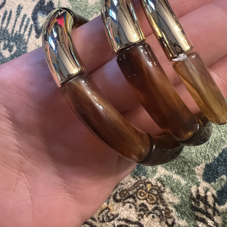 Üçlü kemik gold bilezik set