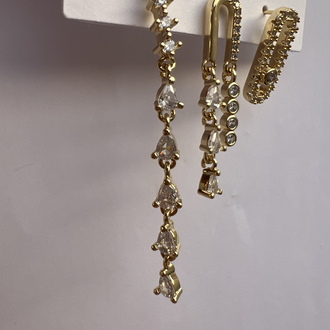Üçlü set küpe sact