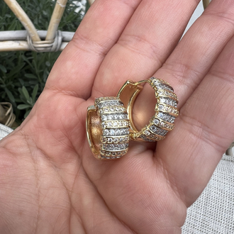 Strass round küpe