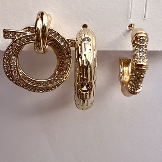 Üçlü set chamber küpe 