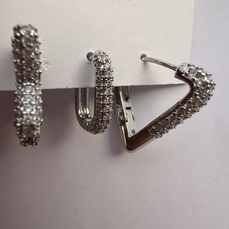 Üçlü set elements küpe