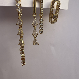 Üçlü set küpe sact