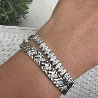 Silver cliff bileklik