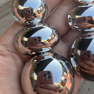 XL silver küpe