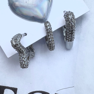 Üçlü set elements küpe