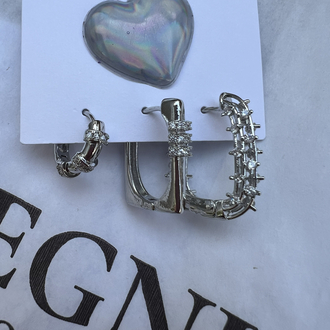 Üçlü set tiffany küpe