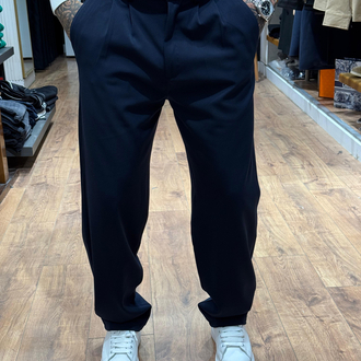 LACİVERT boyfriend regular kalıp kumaş pantolon