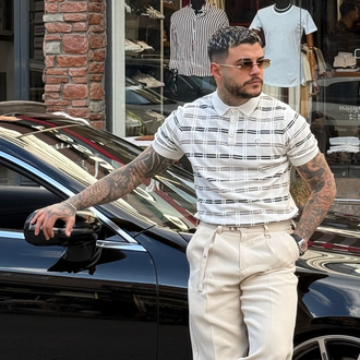 KREM LUXURY POLO YAKA TRİKO 