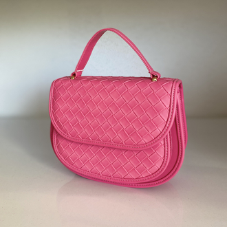 PAROL FUŞYA BOTTEGA DESENLİ ÇANTAMIZ