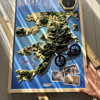 L'Étape | Personalized 3D Memory Frame-L'Étape | Kişiye Özel 3D Hatıra Tablosu-A2(42 x 59,