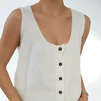 Omuz Dekolteli Ekru Triko Bolero Set