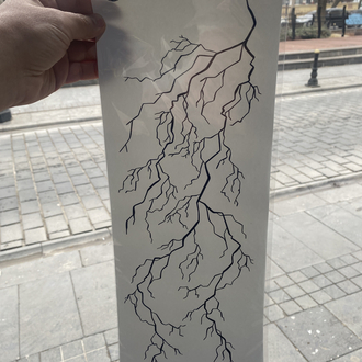 Kol kaplama Yıldırım-şimşek 48 × 17 cm