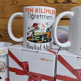 öğretmenler günü kutulu kupa bardağı