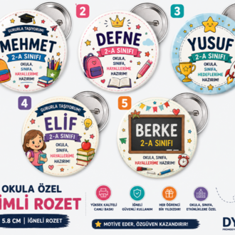 Öğrenci Rozeti | Okula Başlangıç Hediyesi | Sınıf Rozeti
