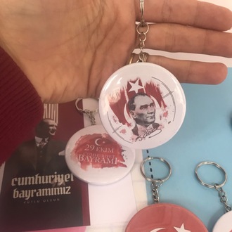 29 Ekim buton anahtarlık