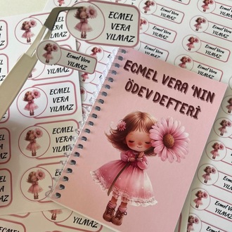 Not defteri etiket seti