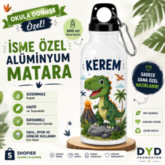 Kisiye ozel Aliminyum matara 600 ml