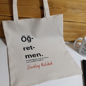 Kişiye özel baskılı bez çanta