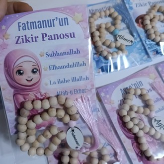 Zikir matik eti Ahsap baskili isimli