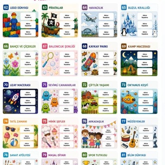200 Adet Okul Etiketi ders programi