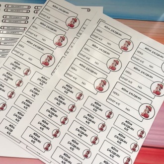 Okul etiket seti 114 adet