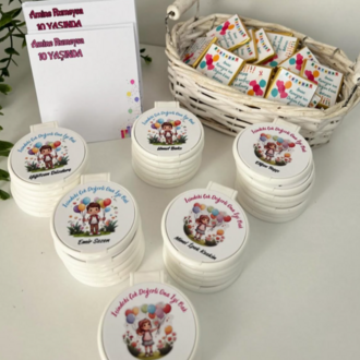 Ayna ve madlen çikolatalı set