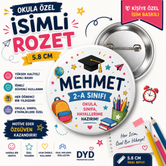 Okula Başlangıç Hediyesi | Sınıf Rozeti