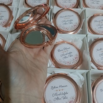 Bronz renk metal CEP aynasi