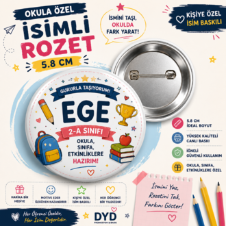 Okula Başlangıç Hediyesi | Sınıf Rozeti