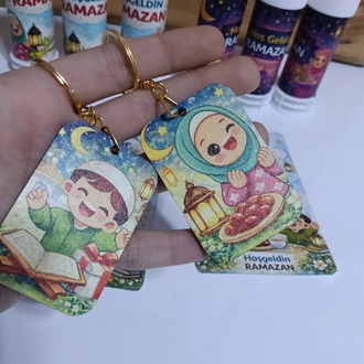 “Baskılı el emeği Ramazan kartı + anahtarlık